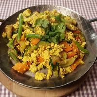 Tofu Scramble + some veggies at Park Cafe in Traunstein