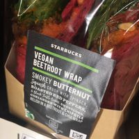 Beetroot wrap! at Starbucks in Rochester
