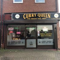 Exterior of takeaway eatery at Curry Queen in Sittingbourne