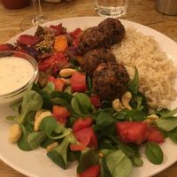 Vegan plate, yum! at NicPic in Malaga