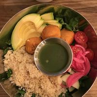 Quinoa bowl with pesto instead of the other sauce! So big i couldnt fnish it! at NicPic in Malaga