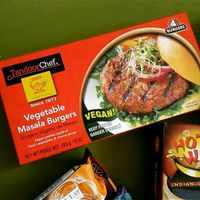 vegan burgers at Indian Groceries in Halifax