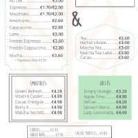 Our Menu at Jasmine Micro Roastery in Larnaca