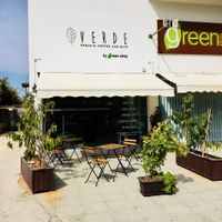 The café has it own entrance but can be reached from inside the Green shop too. at Jasmine Micro Roastery in Larnaca