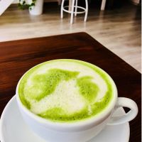 The only place in Cyprus where I found this favourite: Matcha oat latte  3 at Jasmine Micro Roastery in Larnaca