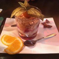 vegan tiramisu black forest style ! at Cafe Einstein in Freiburg