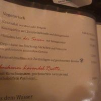 vegetarian menu at Cafe Einstein in Freiburg