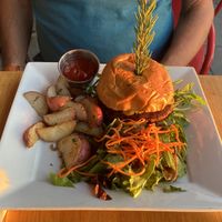 Vegan burger  at Venice Ale House in Venice