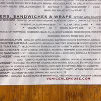 Part of the menu. See all the vegan stuff! at Venice Ale House in Venice
