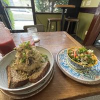 Sloppy Vegan Jane with side salad. So good!!!  at  PLANT GOSSIP - powered by OrVeganic Kitchen in Coeur D Alene