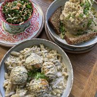 Pasta, sloppy jelly  at  PLANT GOSSIP - powered by OrVeganic Kitchen in Coeur D Alene