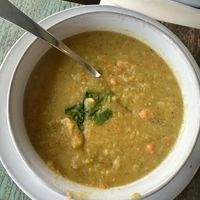 Crockpot Split Pea soup  at  PLANT GOSSIP - powered by OrVeganic Kitchen in Coeur D Alene