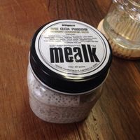 amazing raw chia pudding at  PLANT GOSSIP - powered by OrVeganic Kitchen in Coeur D Alene