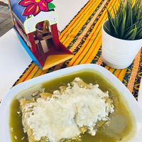 Vegetarian Enchiladas Suizas  at Pastrata in Punta Cana