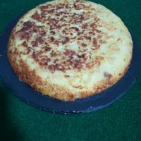 Tortilla de patatas (potatos omelette)  at Rustic Fusion in Madrid