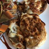 Vegan stuffed mushrooms  at La Dolce Vita in Dumfries