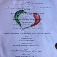 Vegan set menu  at La Dolce Vita in Dumfries