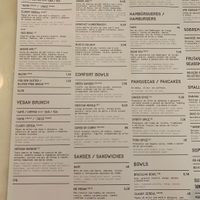 Vegan brunch menu   at Frutaria in Lisbon