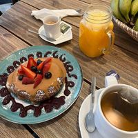 Vegan pancake at Frutaria in Lisbon