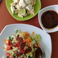 gado-gado with extra tempe+tofu at Merci Vegan in Denpasar