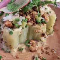 poireau vinaigrette at Les Mauvaises Herbes in Lyon