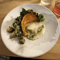 main pumpkin roast  at Les Mauvaises Herbes in Lyon