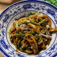 Udon con brócoli , edamame y Tofu   at Pai Mei in Barcelona