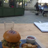 Terras + vegan burger and fries at Say Yes in Ioannina
