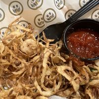 Crispy onion strings   at Burger Barr in Sewell