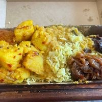 Vegan Lamprais  at Drums Cafe in Preston