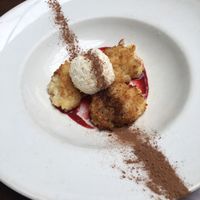  Deep Fried Risotto Balls with Coconut Ice Cream at The Oyster Smack Inn in Burnham-on-crouch