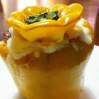 Pimentos recheados  at Rebaldaria in Aveiro