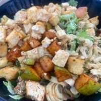 Vegan Caesar salad with tofu. Yummy!  at Local Foods - Upper Kirby in Houston