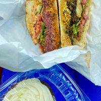 Quinoa Burger and Garden Sammie, Carrot Cupcake  at Local Foods - Upper Kirby in Houston