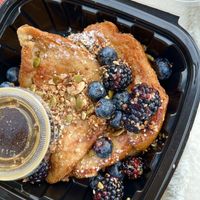 Vegan French toast (they had this on their weekend brunch menu!)  at Local Foods - Upper Kirby in Houston