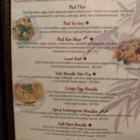 Vegan options with the star icon  at Lemongrass Asian Cuisine in Hemet
