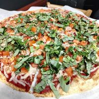 Vegan margharita pizza at The Thyme Pizzeria in Winnetka