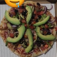 Veggie Supreme pizza! Delicious! at The Thyme Pizzeria in Winnetka