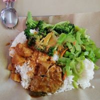 Mixed vegetables rice at Jia Bee Hoon 佳米粉 in Central Singapore
