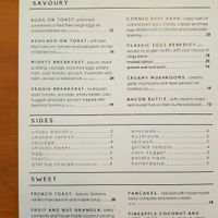 Brunch Menu ~ March 2018 at Mud Ducks Cafe in Whanganui