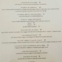 Brunch Menu ~ June 2018 at Mud Ducks Cafe in Whanganui