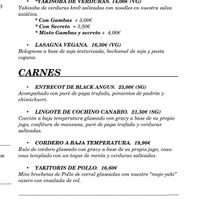 Lasagna vegana  at Puerta Verde in Lanzarote