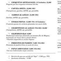 Starters  at Puerta Verde in Lanzarote