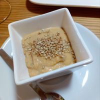 Complimentary hummus at Puerta Verde in Lanzarote