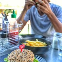 Beyond burger with cheese and mayo! at The Fussy Vegan - Blairgowrie in Johannesburg