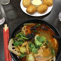 Hot starch noodles ramen  at Xiongzai in Madrid