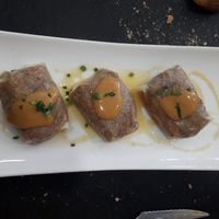 💚 Raviolis rellenos de carnita vegetal. at Gaia in Burgos