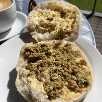  Very dry on a dry white bap  at The Kitchen at YSP Centre in Wakefield