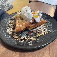 Apple waffles, yummm  at One for the Crow in Maidstone