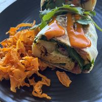 Breakfast burritoos  at One for the Crow in Maidstone